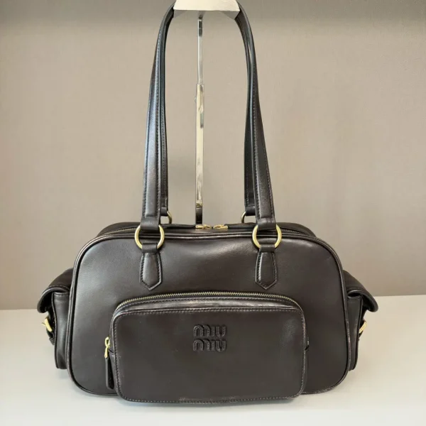 Miu Miu Dark Brown Leather Shoulder Bag image 1