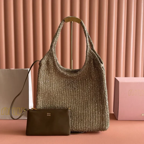 Miu Miu Sequin Mesh IVY Shoulder Bag with Detachable Pouch image 1