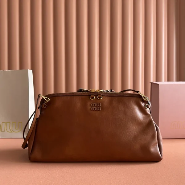 Miu Miu Brown Leather Convertible Bag image 1