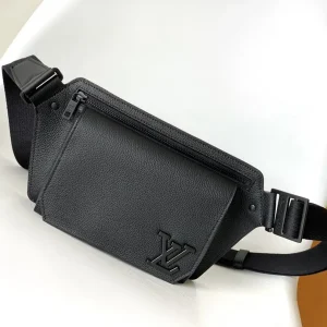 Louis Vuitton Aerogram Black Leather Belt Bag image 1