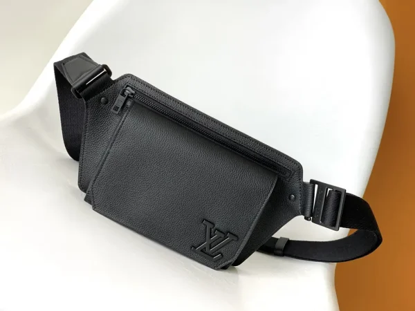 Louis Vuitton Aerogram Black Leather Belt Bag image 1