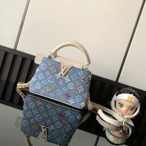 Louis Vuitton Capucines Mini Denim Top Handle Bag image 1