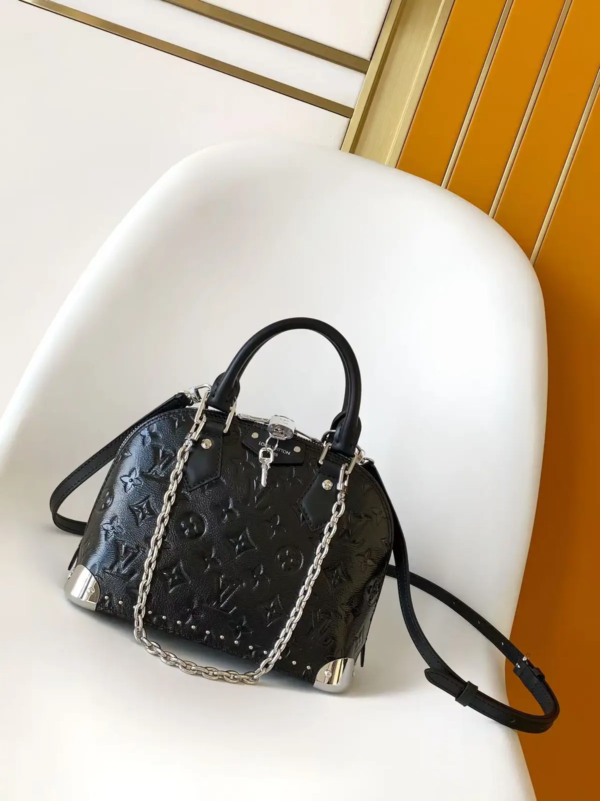 Louis Vuitton Monogram Embossed Alma BB Top Handle Bag image 1
