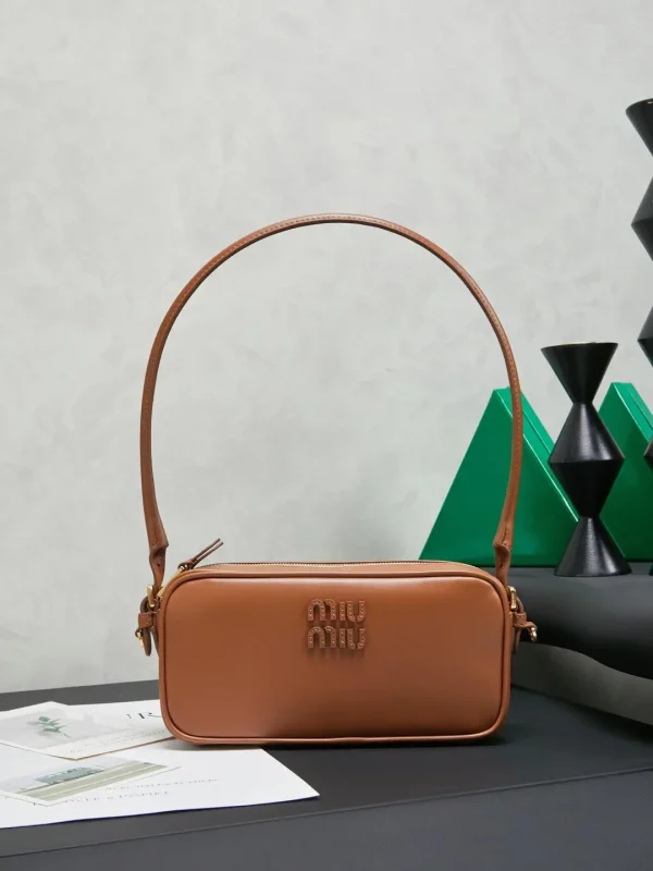 Miu Miu Caramel Leather Shoulder Bag image 1