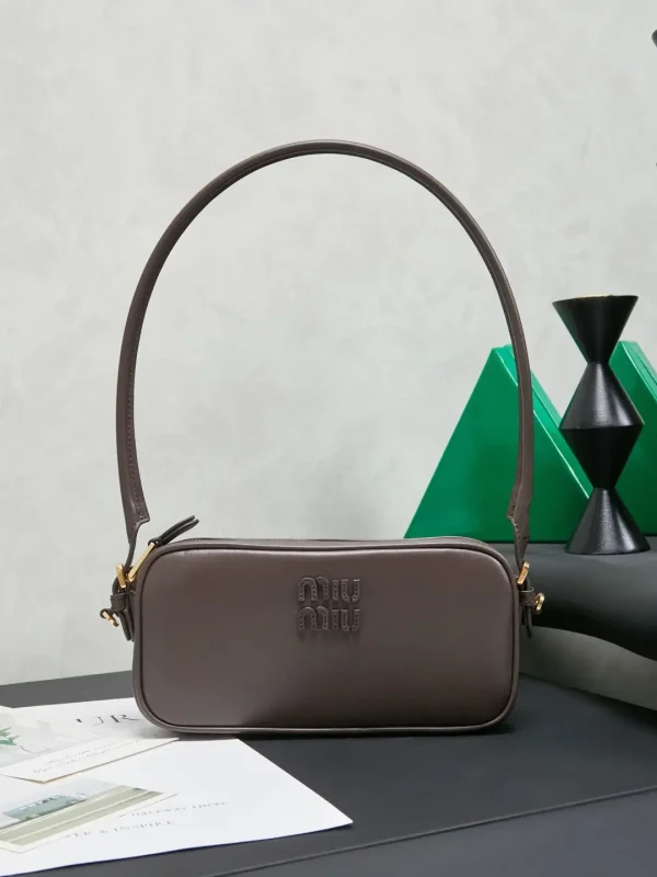 Miu Miu Brown Leather Shoulder Bag image 1