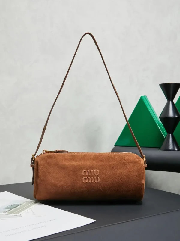 Miu Miu Cylindrical Suede Shoulder Bag image 1