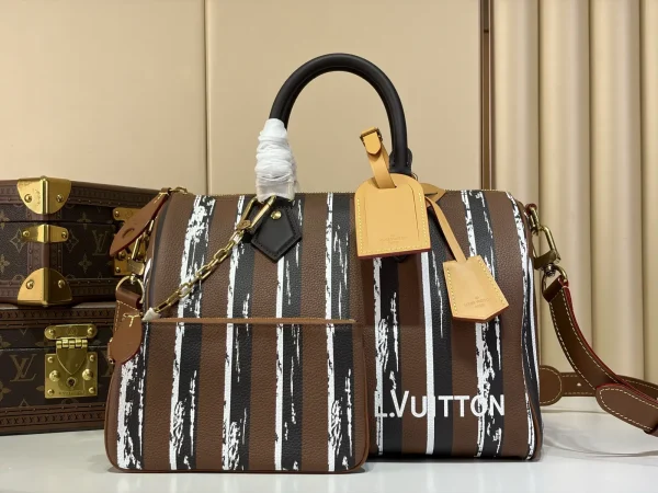 Louis Vuitton Speedy P9 Bandoulière 30 Striped Top Handle Bag image 1