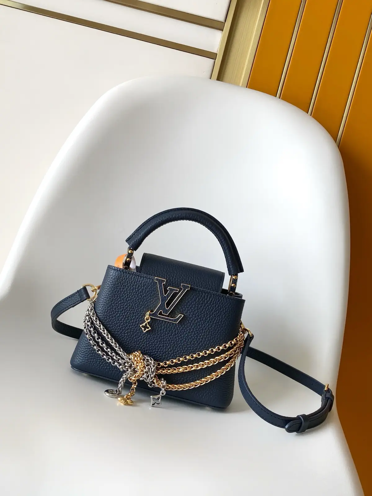 Louis Vuitton Capucines Mini Taurillon Leather Top Handle Bag image 1