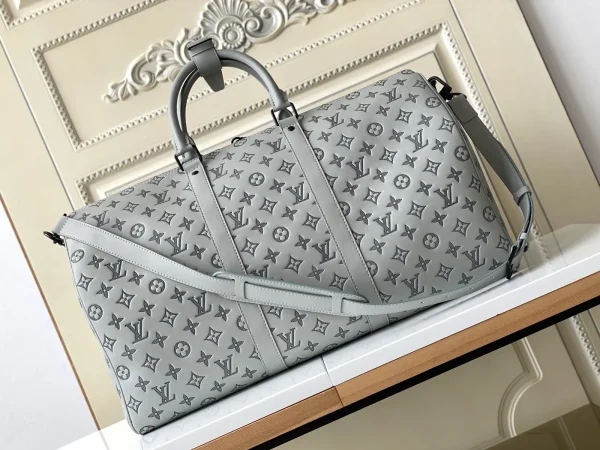 Louis Vuitton Grey Monogram Keepall Duffle Bag image 1