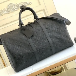 Louis Vuitton Black Monogram Embossed Duffle Bag image 1