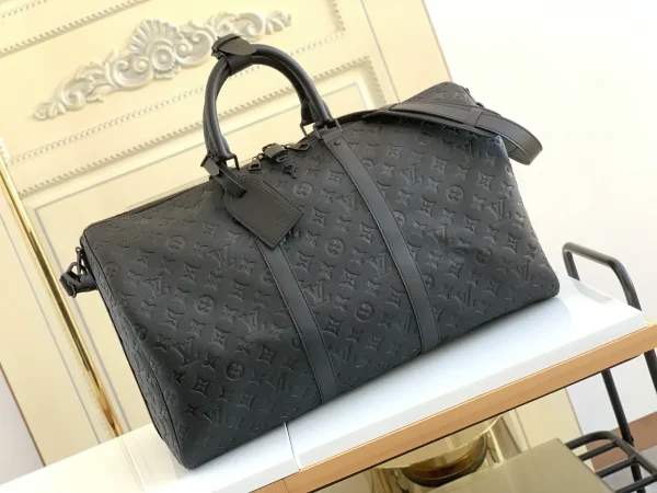 Louis Vuitton Black Monogram Embossed Duffle Bag image 1
