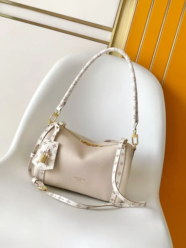 Louis Vuitton Dune Beige Monogram Trim Small Top Handle Bag image 1
