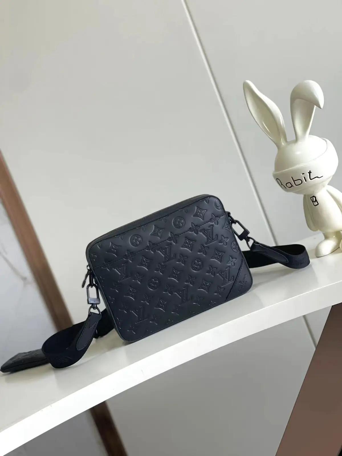 Louis Vuitton Black Monogram Embossed Crossbody Bag image 1
