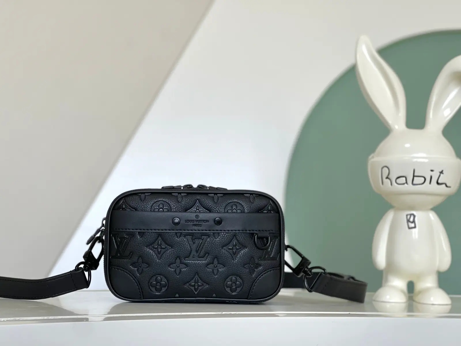 Louis Vuitton Black Embossed Monogram Crossbody Bag image 1
