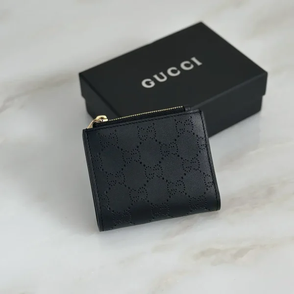 Gucci Perforated Monogram Compact Wallet image 1
