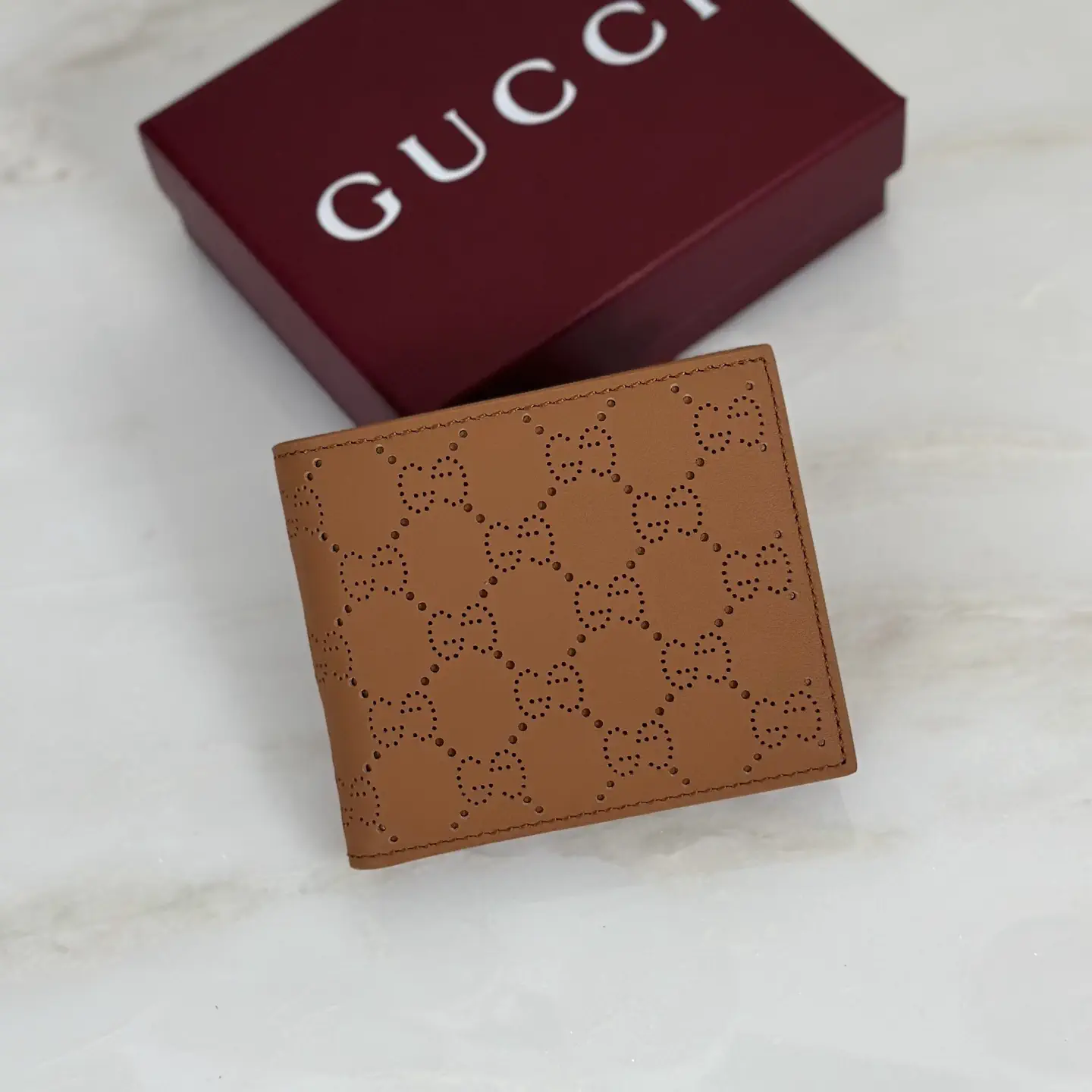 Gucci Perforated Monogram Bifold Wallet image 1