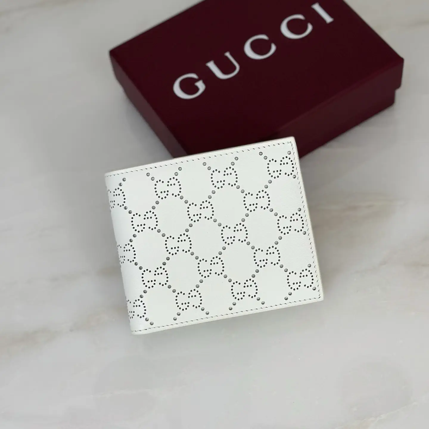 Gucci Perforated Monogram Bifold Wallet image 1