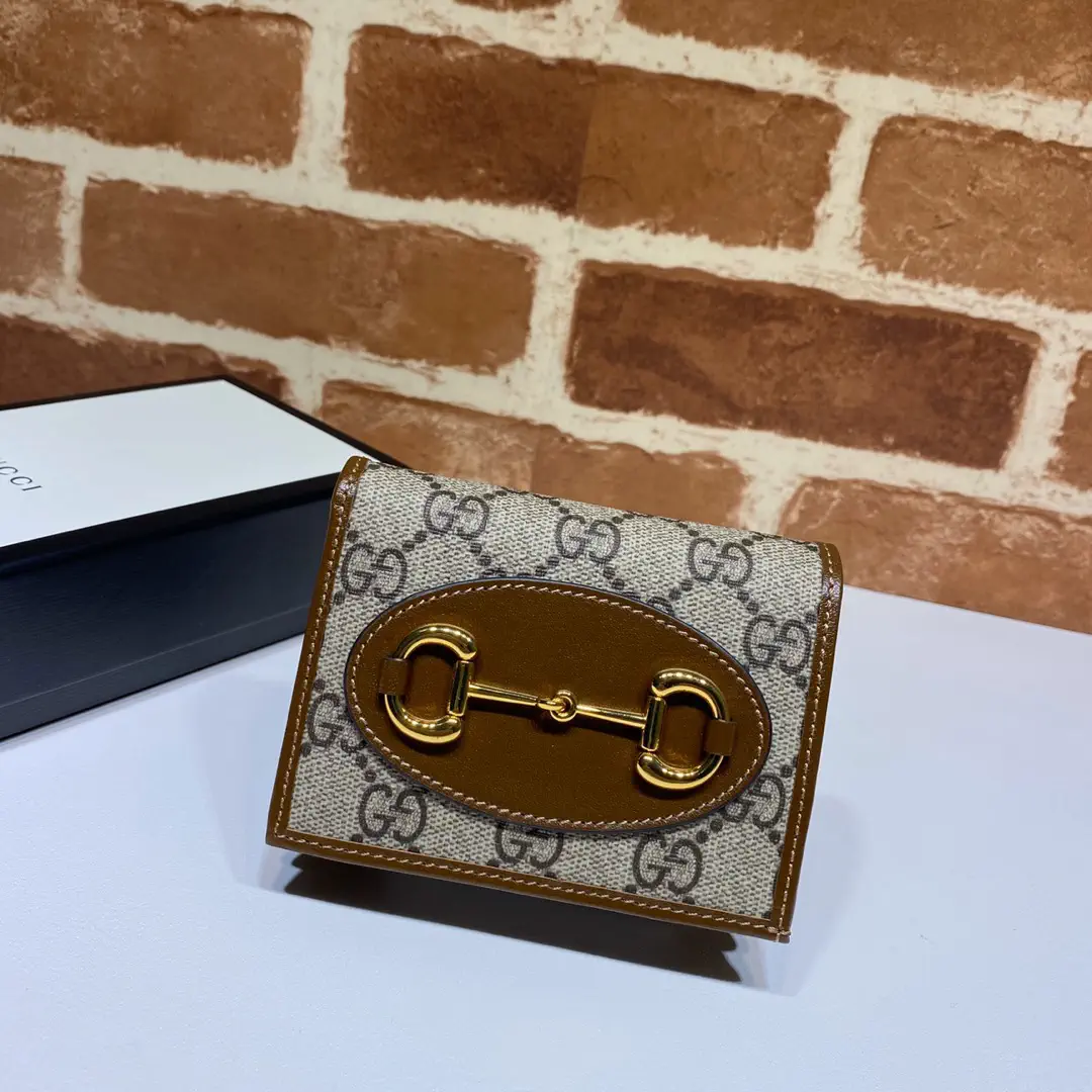 Gucci Horsebit Monogram Short Wallet image 1