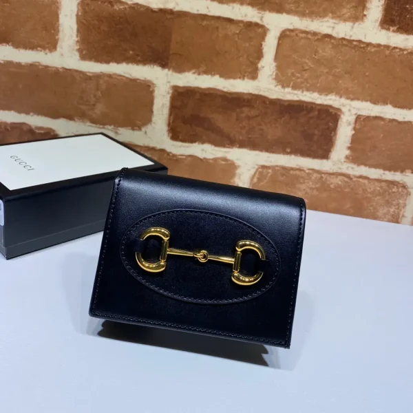 Gucci Black Horsebit Short Wallet image 1