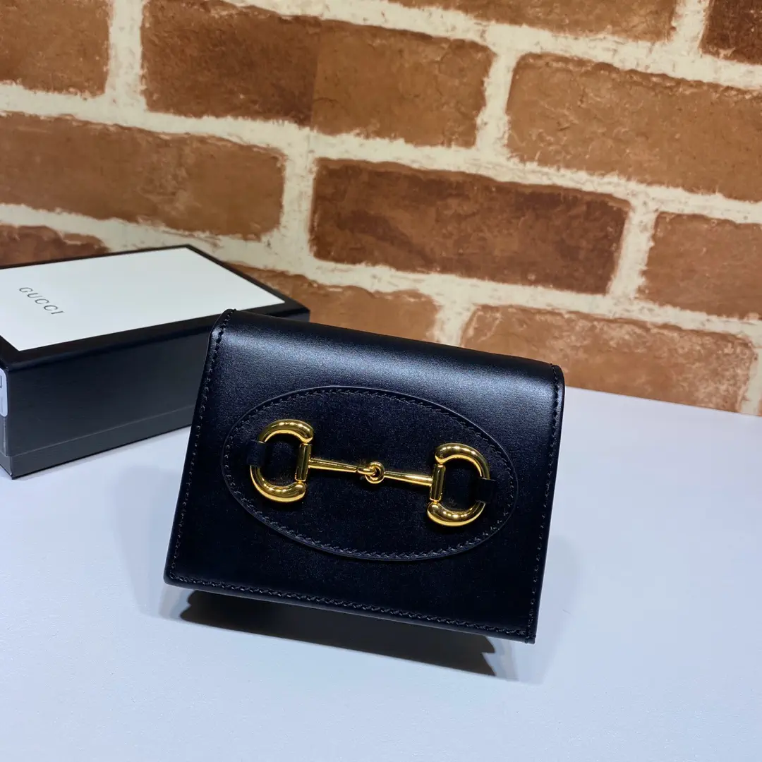 Gucci Black Horsebit Short Wallet image 1