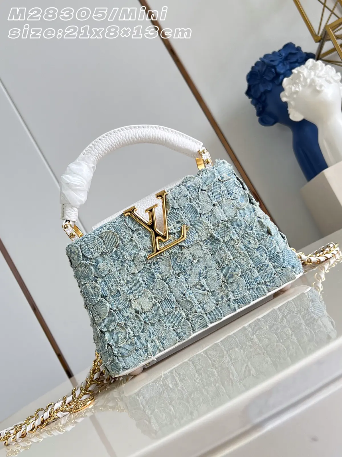Louis Vuitton Denim Capucines Mini Top Handle Bag image 1