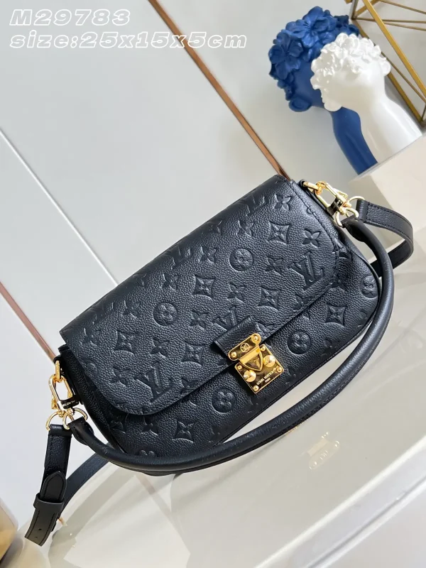 Louis Vuitton Black Monogram Empreinte Pochette Métis Soft Bag image 1