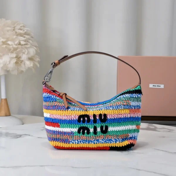 Miu Miu Multicolor Woven Shoulder Bag image 1