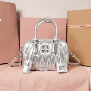 Miu Miu Quilted Metallic Top Handle Bag image 1