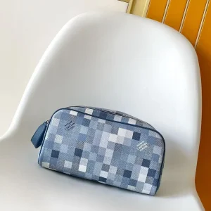 Louis Vuitton Blue Checkerboard Dopp Kit Toiletry Bag image 1