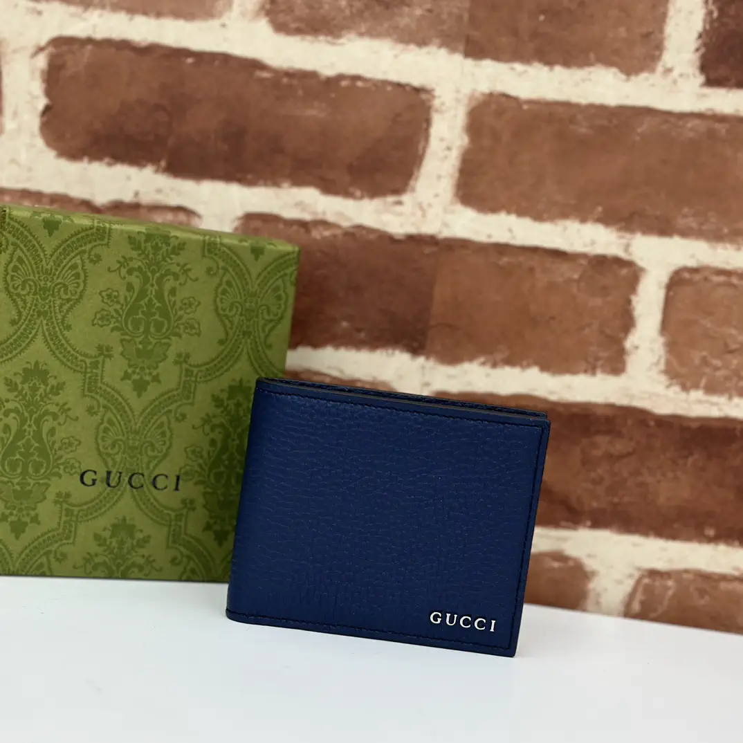 Gucci Navy Blue Bifold Wallet image 1