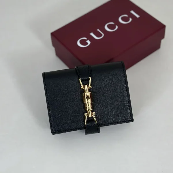 Gucci Compact Wallet with Gold-Tone Clasp image 1