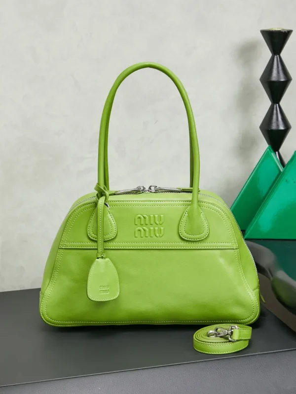 Miu Miu Green Leather Top Handle Bag image 1