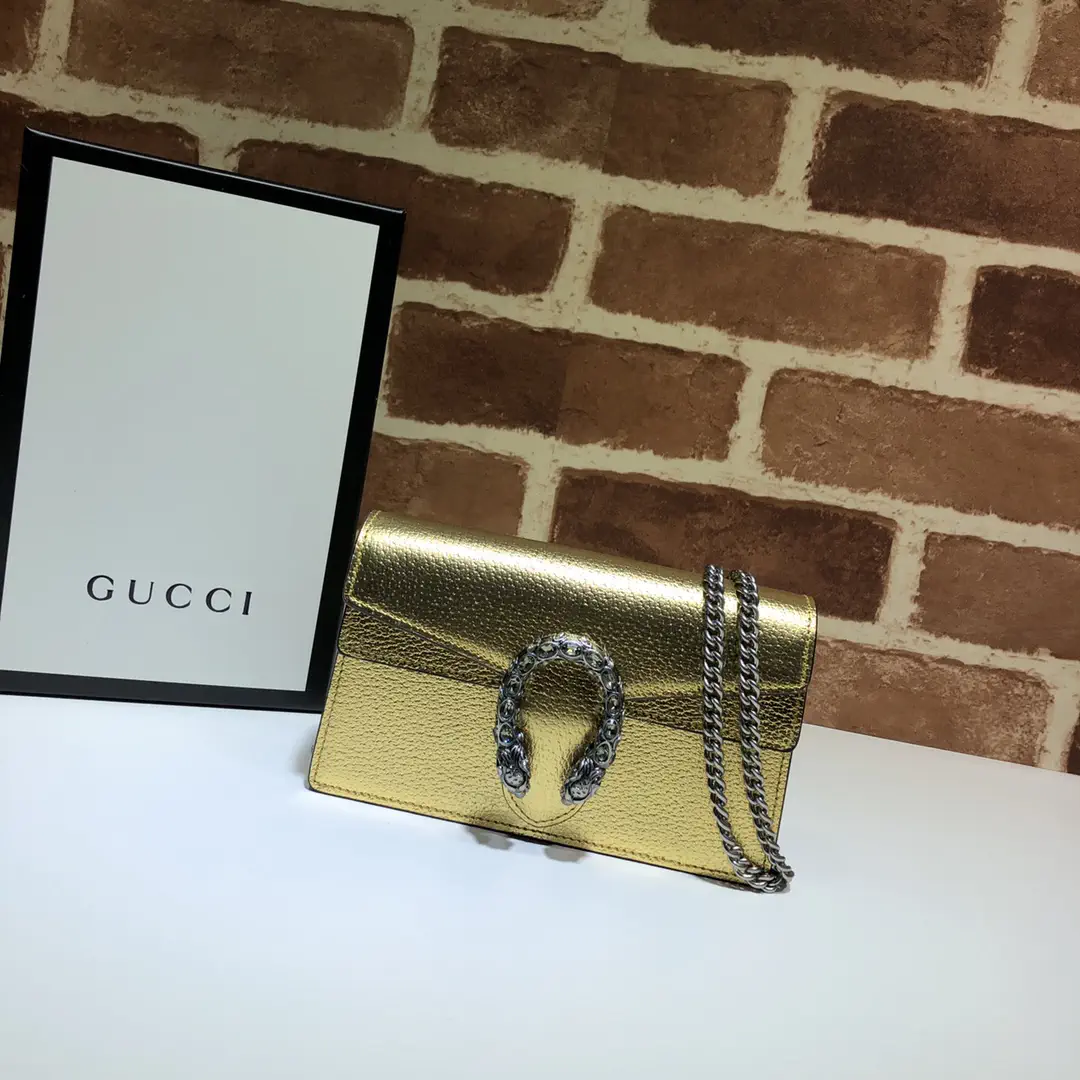 Gucci Metallic Gold Chain Crossbody Bag image 1
