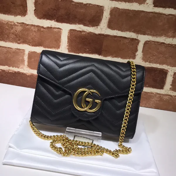 Gucci Black Quilted Chain Shoulder Bag image 1