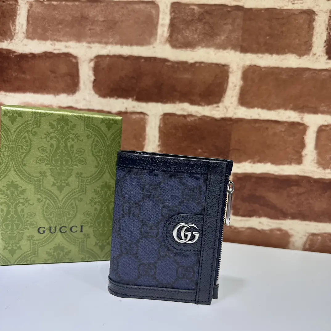 Gucci Dark Blue Monogram Wallet image 1