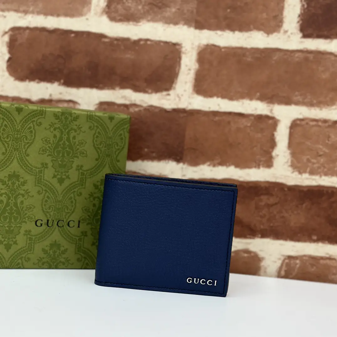 Gucci Navy Blue Bifold Wallet image 1