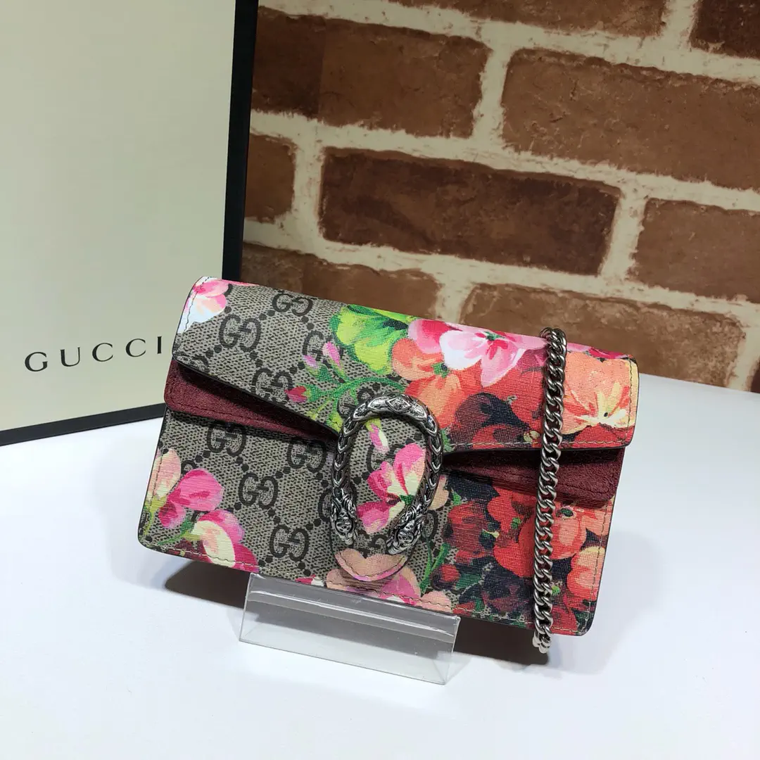 Gucci Floral Monogram Chain Bag image 1