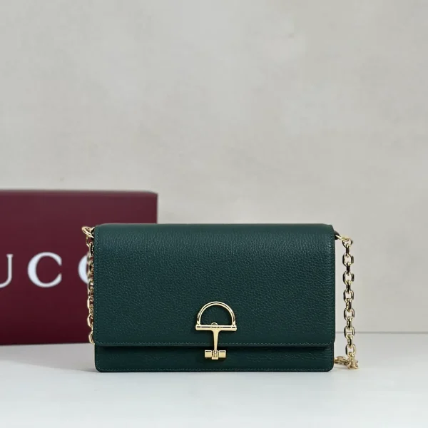 Gucci Dark Green Chain Crossbody Bag image 1