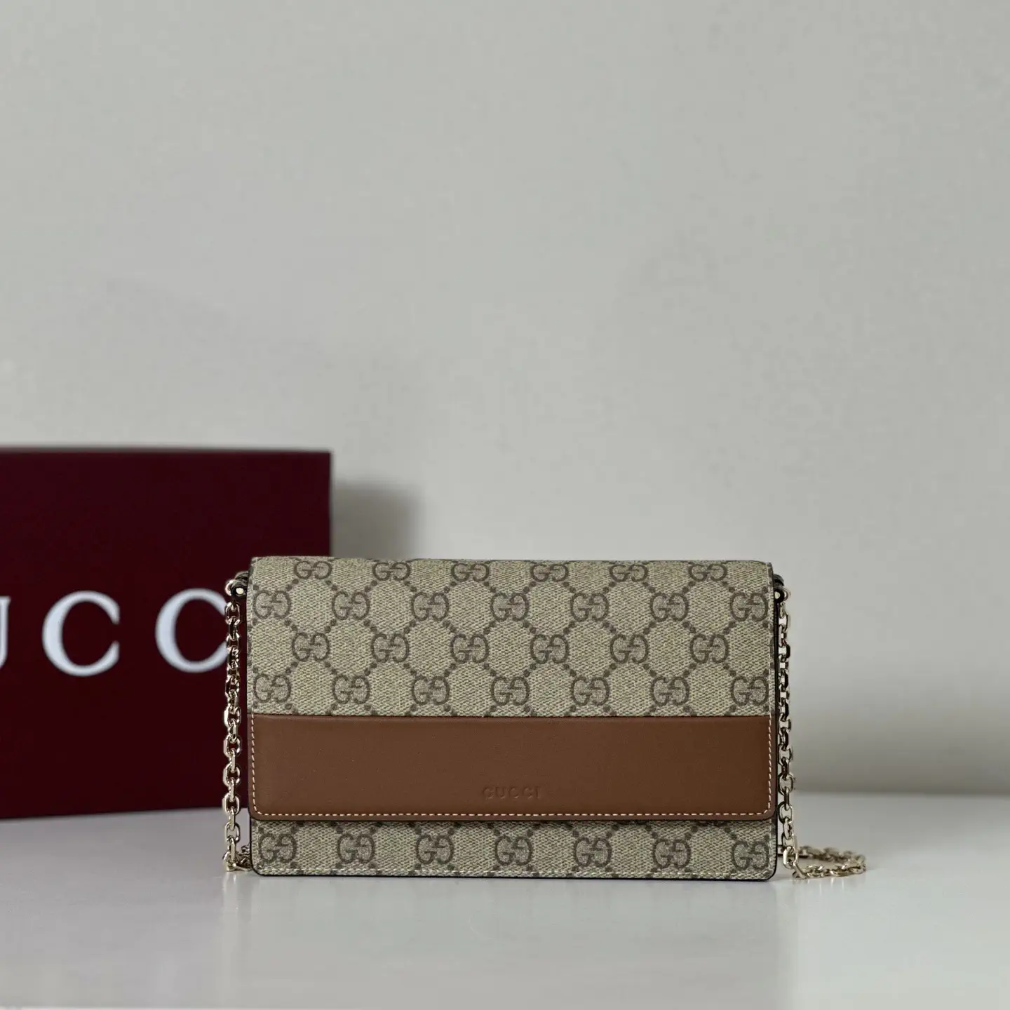 Gucci Monogram Chain Crossbody Bag image 1