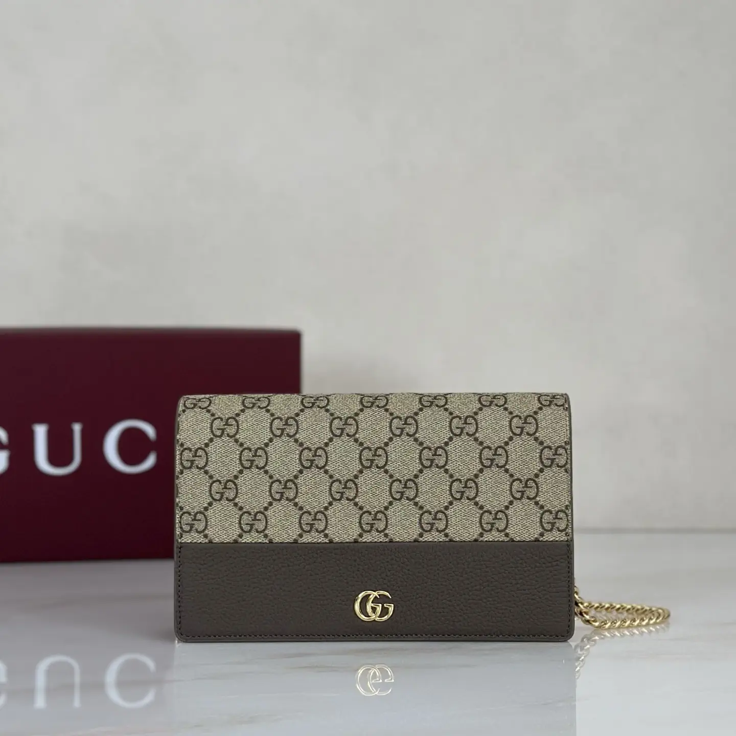 Gucci Monogram Chain Wallet image 1