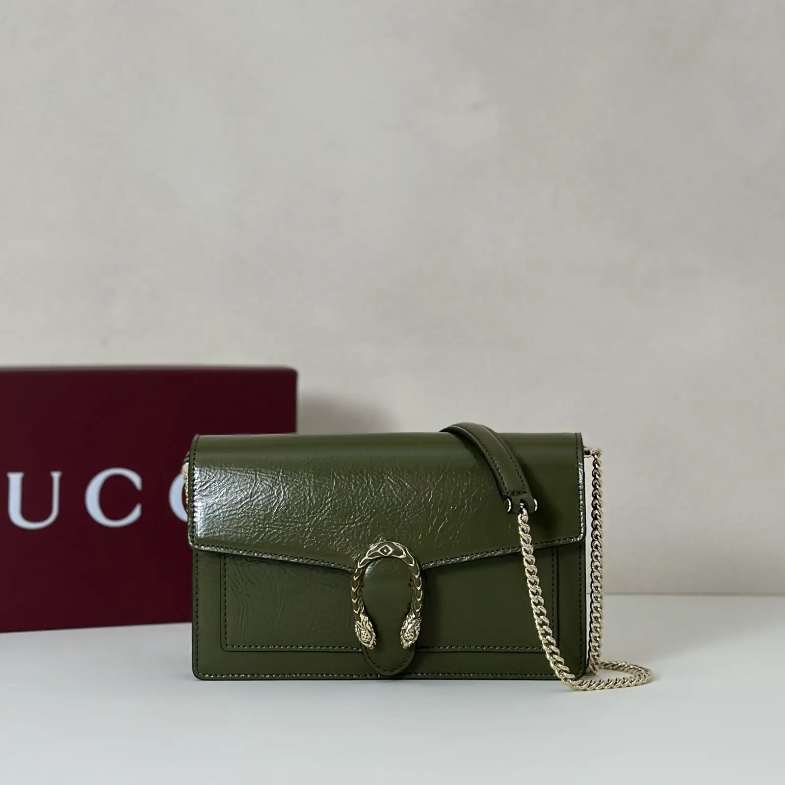 Gucci Dark Green Chain Crossbody Bag image 1