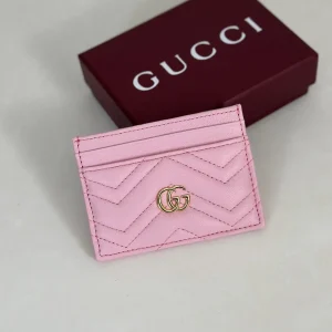 Gucci Quilted Pink Card Holder image 1