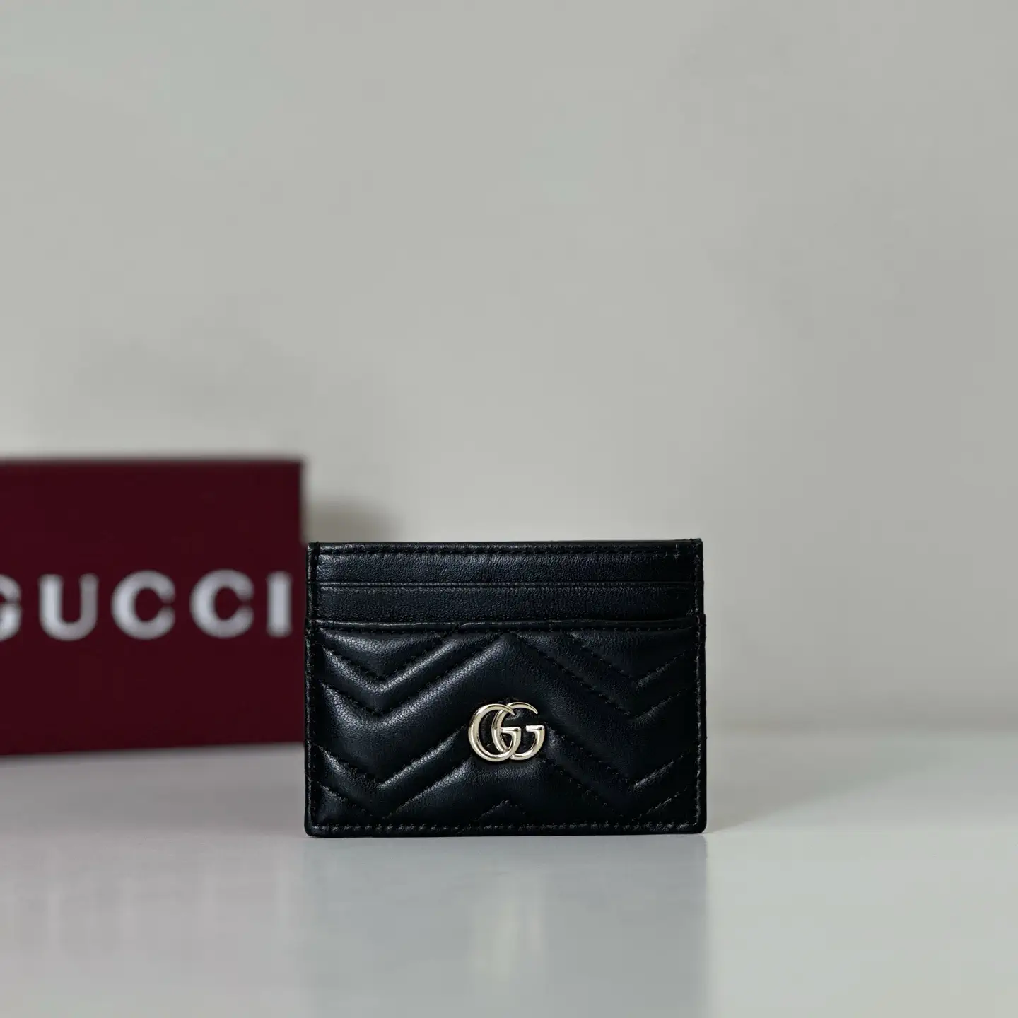 Gucci Black Quilted Card Holder image 1