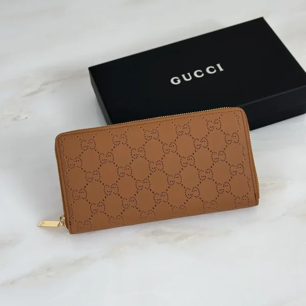Gucci Perforated Monogram Zip Around Wallet image 1