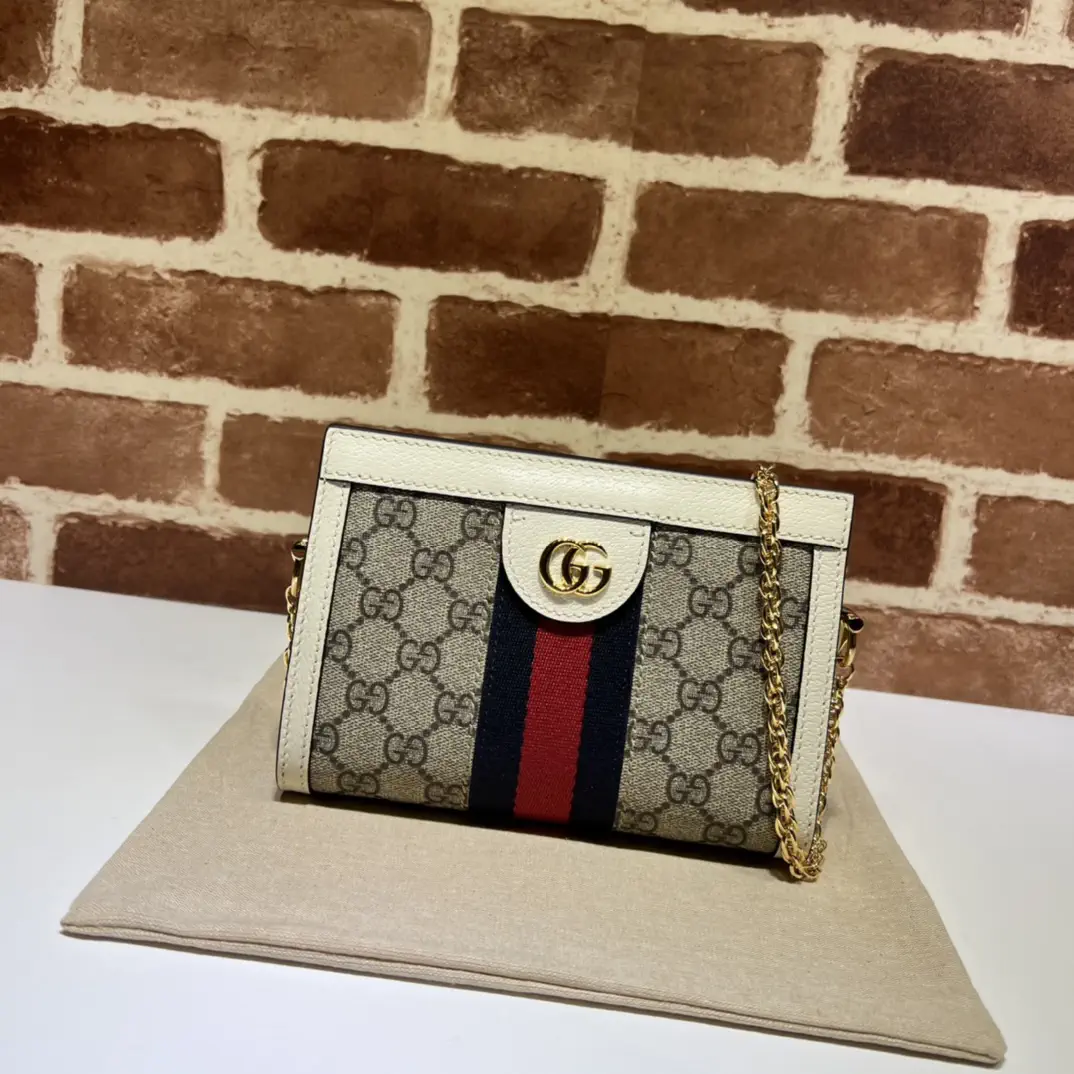Gucci Monogram Web Stripe Chain Crossbody Bag image 1