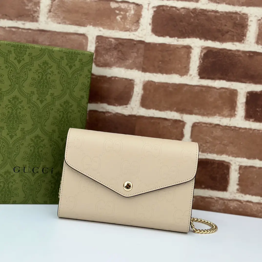 Gucci Monogram Envelope Chain Wallet image 1