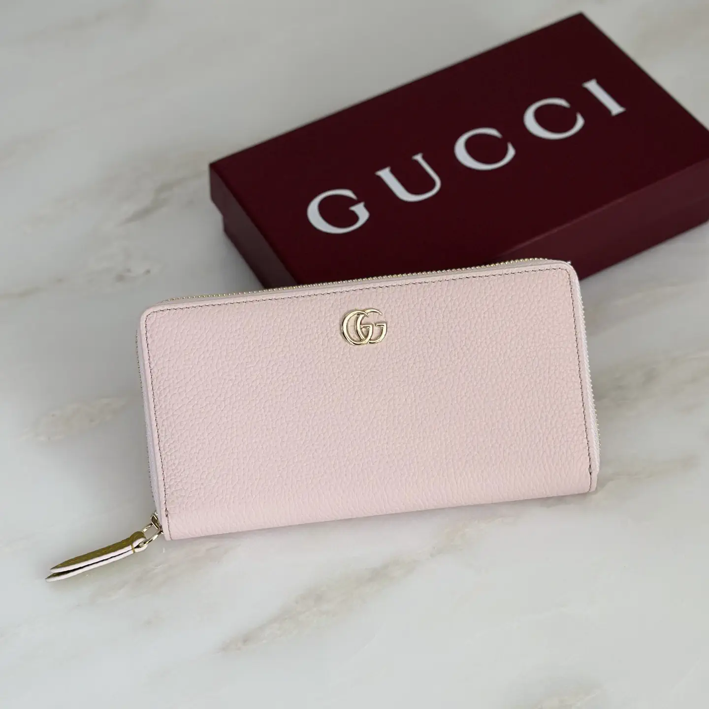 Gucci Light Pink Zip Around Wallet image 1