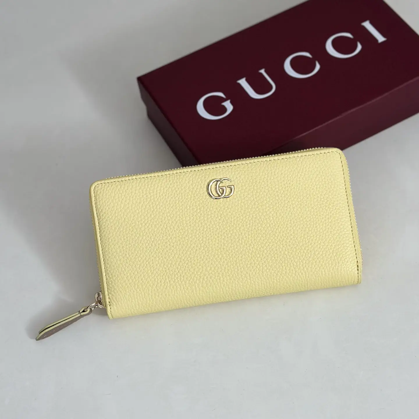 Gucci Pale Yellow Zip Around Wallet image 1