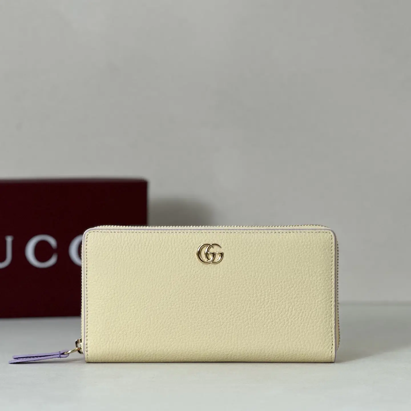 Gucci Light Yellow Zip Around Wallet image 1