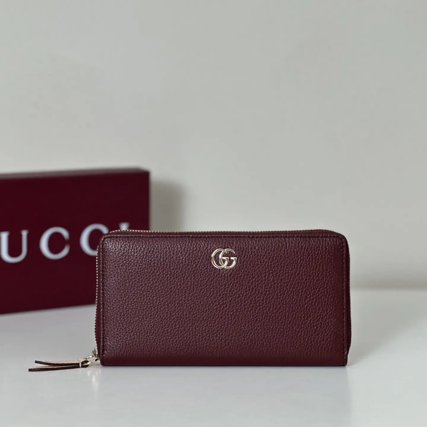 Gucci Burgundy Zip Around Wallet image 1